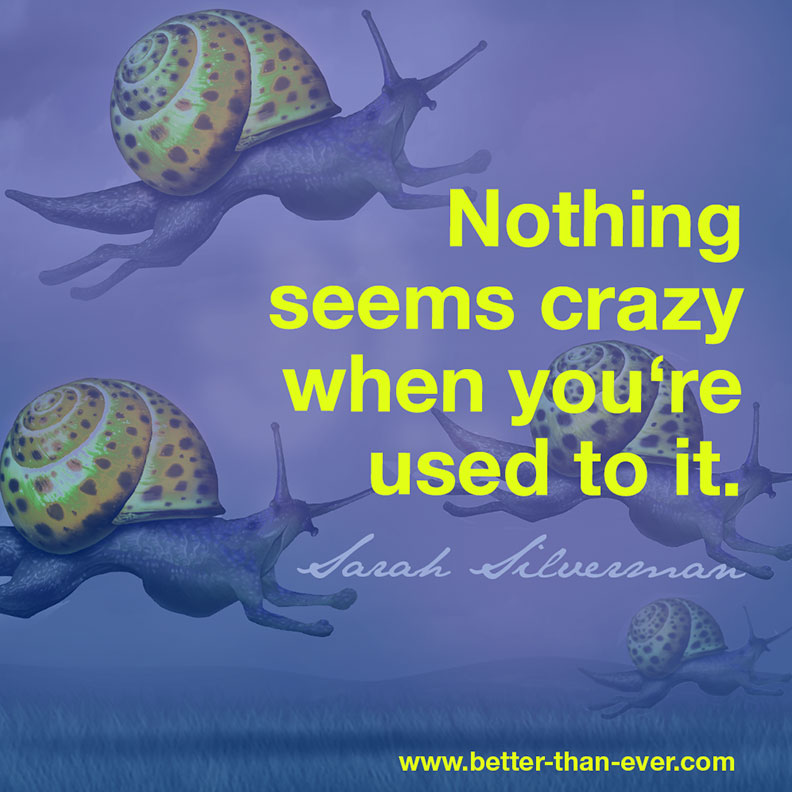 Nothing seems crazy when …