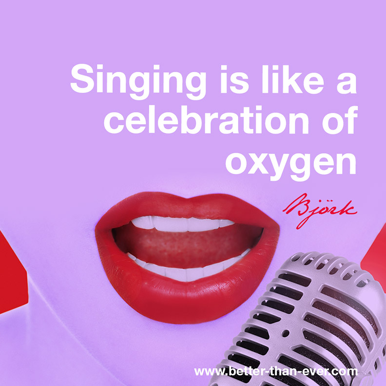 Singing is like …